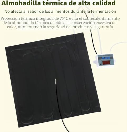 Miniatura 4 de Caja De Fermentación Para Hacer Pan, Armario De Fermentación Plegable Con Temperatura Ajustable Y Temporizador, Madre Gabinete Para Hornear Pan, Yogur