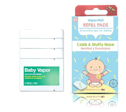 Image of RaZbaby Vapor-RaZ Refills/Baby Cough and Cold Relief/Use at Home & on The go/All Natural Menthol & Eucalyptus / 4 Refills