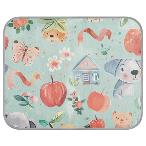 siphylline Cartoon Animals Fruits House Summer pet Cooling mat Self Cooling cat beds for Outdoor for Kitten Outside Cordless tapete enfriador para Perros S
