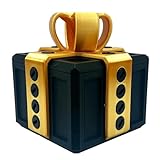 critigulf annoying kids Christmas gifts funny gift box for money and card holder.large gag prank case with screws. (black and gold)