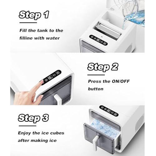 Machine à glace rapide de 15 kg pour comptoir avec réservoir compact de 1,5 L