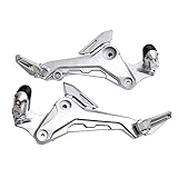 Mokuo High Strength Aluminum Alloy 6061 Motorcycle Footpegs Assembly Footrest Set Kit Right&Left Side Fit for Honda Grom MSX 125 SF 2017-2020