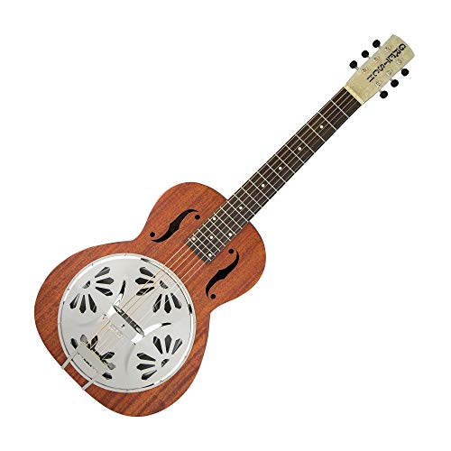 Gretsch G9210 Boxcar Square-Neck Resonator Right Handed Guitar with Padauk Fingerboard and Ampli-Sonic Diaphragm (Natural, 6-String)