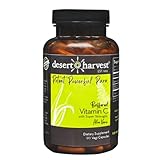 Desert Harvest Buffered Vitamin C Supplement with Aloe Vera for Absorption - Antioxidant Support, Immune Support, IC Support - 90 Capsules