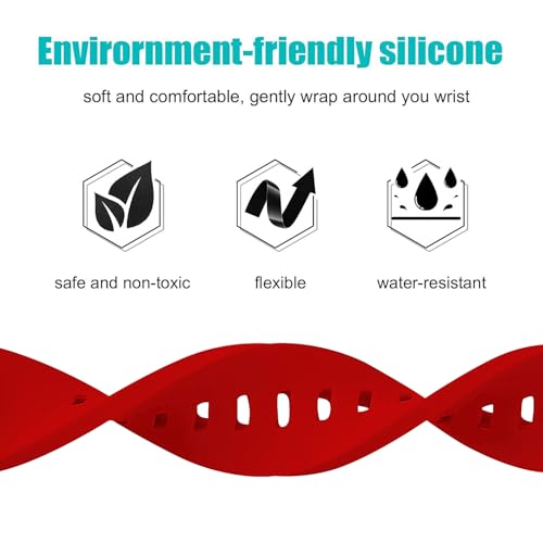 Image of ACM Watch Strap Silicone Belt 20mm compatible with Boat Wave Neo Smartwatch Casual Classic Band Red