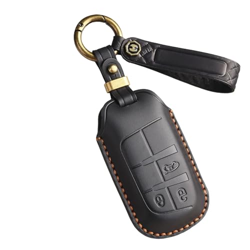 Housse de clé voiture pour Jeep avec porte-clés étui télécommande Renegade