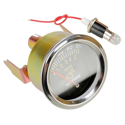 Manomètre de pression d'huile 12V avec cadran mécanique de 52 mm haute précision 0-80 PSI