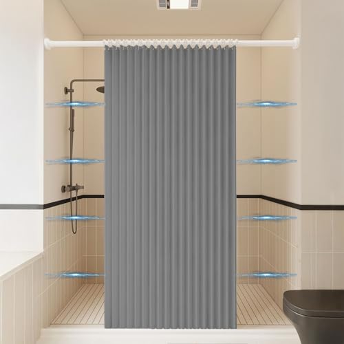 Haoyunll Waterproof Anti Mould Magnetic Folding Fabric Showe