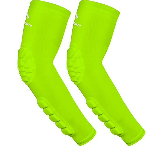 2PCS Padded Arm Elbow Forearm Sleeves Compression Protective Support