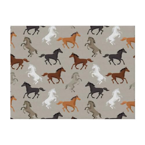 Couverture légère design cheval mignon le cadeau parfait pour lit et canapé