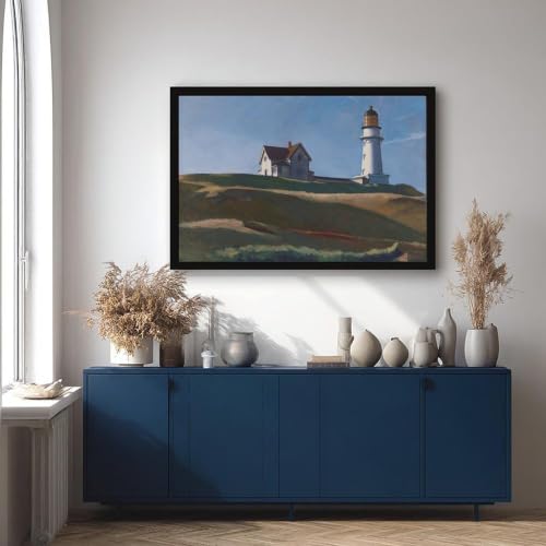 Impression toile Lighthouse Hill Edward Hopper - Cadre suspendu chic