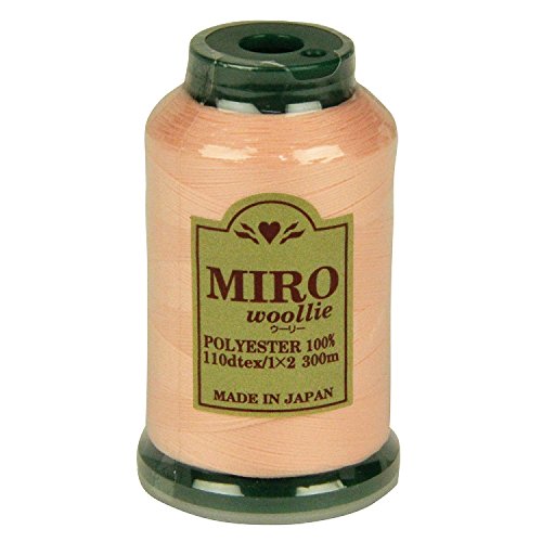 ミロ(MIRO) ウーリー ミシン糸 家庭用 110dtex 300m巻 色番号21 ポリエステル100% 熱や水に強い 日本製