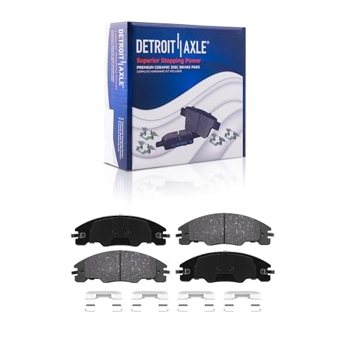 Image of Detroit Axle - Front Brake Pads for 2008-2011 Ford Focus 2009 2010 Ceramic Brake Pads w /Hardware Pair Replacement