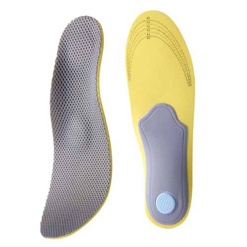 SOIMISS Arch Correction Shoe Insoles for Men Size 40-46, Breathable Anti-Loose Hi-Poly Foot Support Inserts for Flat Feet and Supination Relief in Sneakers and Casual Shoes