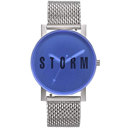 Montre Blast Mesh Storm bleue à quartz avec bracelet en maille élégant