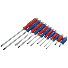 neilsen CT1506 Flat and Pozi Screwdriver Set - Silver 12-Piece