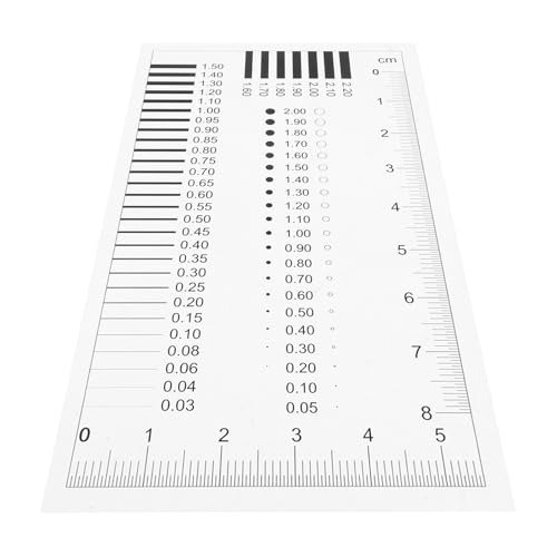 DEARMAMY High Precision SEC Size Estimation Chart Transparency Flaw Detection Film Ruler for Diameter Line Width Defects Measuring