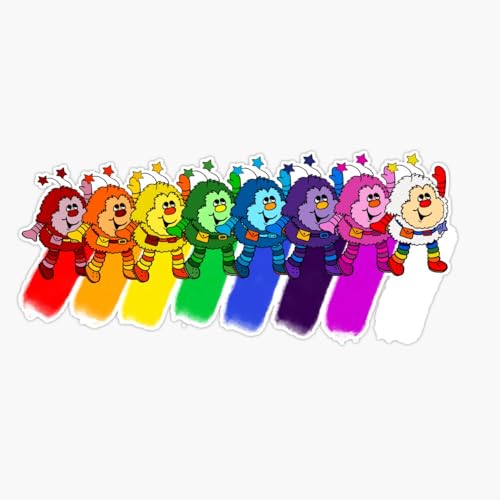Rainbow Brite Sprites Retro 80s Cartoon Characters Colorful Kids Nostalgic Design 5 Magnetic Bumper Sticker Car Magnet