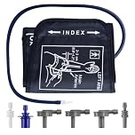 Small Blood Pressure Cuff, 17-22CM Replacement S Szie Cuff Adjustable Applicable for Slim Upper Arm with 6 Connectors Universal for Omron BP Monitor Home Use Not Included Machines