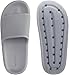 WHITIN Women's Bathroom Sandals Cushion Thick Sole Slides Size 6 7 Quick Drying Shower Slippers Fashionable Flat Non Slip Bath Pool Grey 37-38