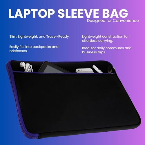 Funda para Laptop 11-12 Pulgadas Neopreno Azul Resistente Agua miniatura 2