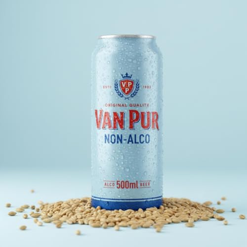 Image of Van Pur Non Alcoholic Beer 500 ML - Zero Alcohol Malt Beverage, Light & Refreshing, Pack of 1