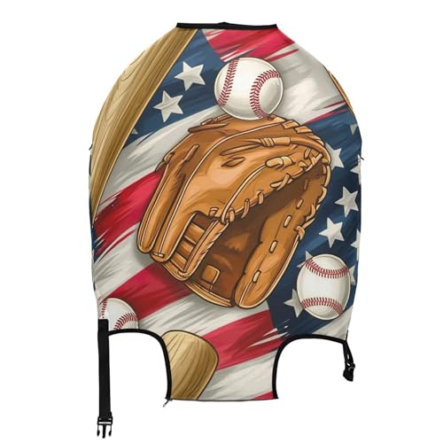 Joisal Cool Luggage Cover for Suitcase Protector Trip Personalized Vintage Baseball Gloves Travel Luggage Accessories, XL, Fits 29-32 Inch Case2