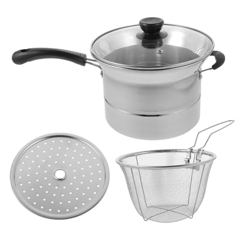 Luxshiny Spagettitopf Aus Edelstahl Mit Sieb Kleiner Frittiertöpfe Aus Stahl Topf Mit Korb Für Suppen Kochtopf Für Fleisch Und Gemüse Milchtopf Für Küche Und Restaurant Luxshiny Spagettitopf Aus Edelstahl Mit Sieb Kleiner Frittiertöpfe Aus Stahl Topf Mit Korb Für Suppen Kochtopf Für Fleisch Und Gemüse Milchtopf Für Küche Und Restaurant