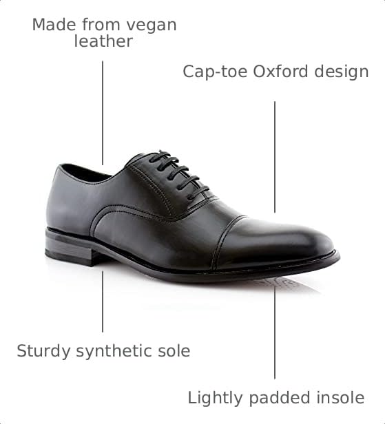Image of Ferro Aldo Men's Classic Cap Toe Oxford Dress Shoe Collection | Perfect for Formal, Business, and Wedding Attire
