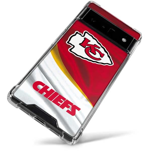 Skinit Clear Phone Case Compatible with Google Pixel 6 - Officially Licensed NFL Kansas City Chiefs Design