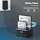 FIDECO Festplatten Dockingstation, USB 3.0 Aluminium Festplatten Dockingstation für 2,5 Zoll & 3,5 Zoll HDD SSD SATA, TF & SD Karte und 2 USB 3.0-Anschlüsse, Unterstützt Offline-Klonen und UASP
