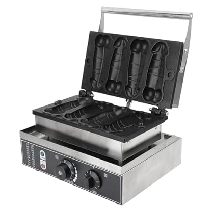 SIXRUN 1550 W Kommerzielles Waffeleisen, Antihaftbeschichtet, Doppelseitige Heizung, Maishund-Waffeleisenmaschine, Machen Sie Seltsam Geformte Waffeln für Restaurantpartys, – Bild 4