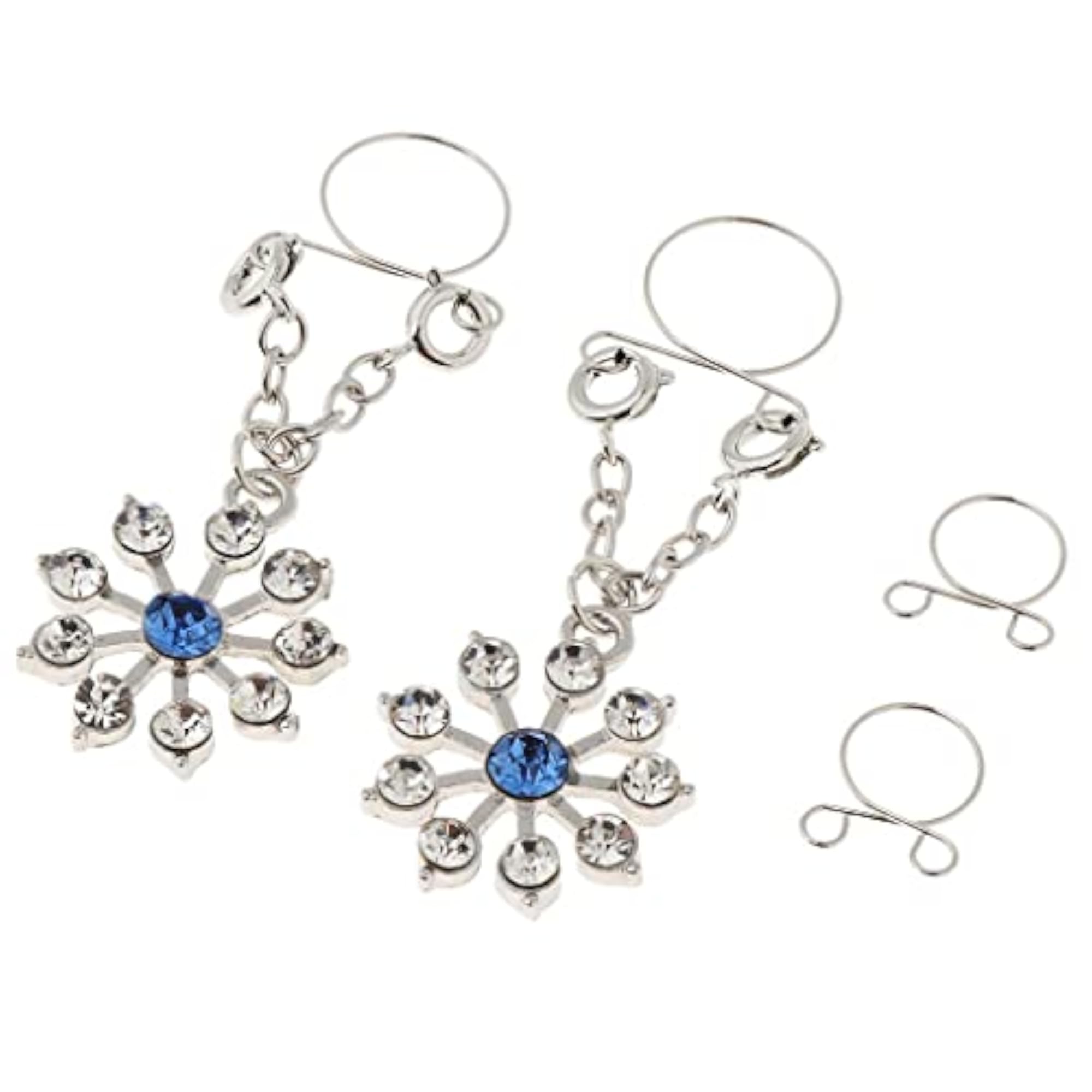 Crystal Flower Dangle Non Piercing Nipple Ring