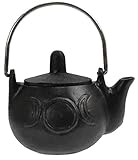 Wood Burning Fireplace Accessories Cauldrons Triple Moon Cast Iron Kettle Small 2 3/4' with Handle...