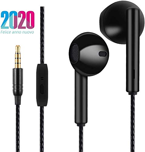 Auricolari, Cuffiette, Auricolare, Cuffie sportive, Resistente al Sudore, Isolamento del Rumore, Alta Qualità del Suono, Bassi Potenti, per Samsung/ Xiaomi/ Sony/ Huawei etc (Nero)