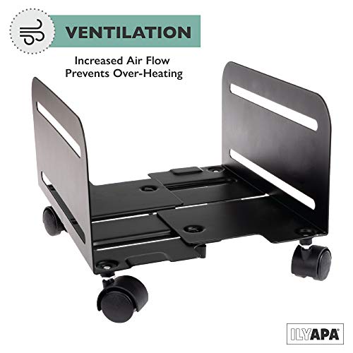 Ilyapa Pc Computer Tower Stand With Wheels - Adjustable Mobile Cpu Holder Cart For Desktop #TOP6