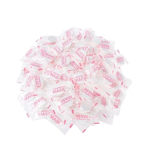 MERRYHAPY 200個圧縮 入り 旅行用使い捨て マイルドな肌触りで敏感肌にも対応 簡単にトナーで戻すプ