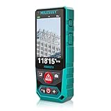 MILESEEY Outdoor Laser Measuring Tool, 985ft Professional Laser Distance Meter for Construction, 4X HD Zoom & 3" Backlit Display, Point-to-Point Technology for Large Outdoor Projects