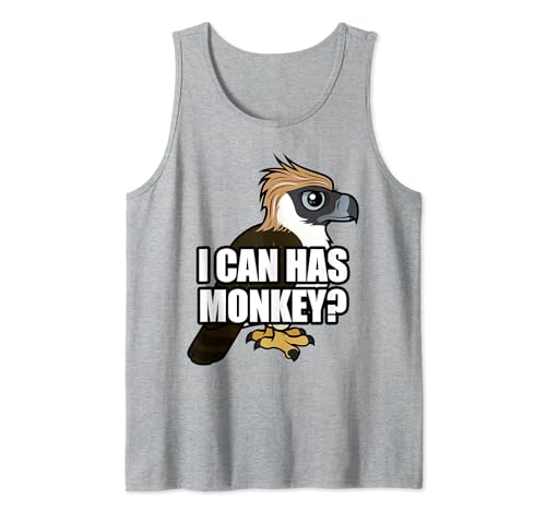 I Can Has Monkey Funny Cartoon Philippine Eagle Meme Raptor Tank Top