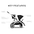 Cybex Gazelle S All-in-One Toddler and Baby Stroller with Over 20 Modular Configurations, Ergonomic Near-Flat Recline, Shopper Basket, and Compact Fold, Moon Black, Silver Frame