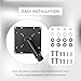 HumanCentric VESA Mount Adapter Plate for TV Mounts, VESA Conversion Plate for Flat and Curved TVs, Convert 50x50, 75x75 and 100x100 to 200x200 mm Patterns, Includes Hardware Kit