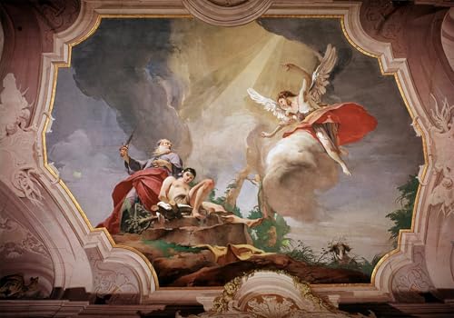 Affiches et gravures Le Sacrifice d'Isaac de Battista peinture toile 60x90