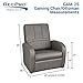 RecPro Charles RV Gaming Chair Ottoman Conversion | Built-in Storage | RV Furniture | Great for Teens | Chestnut | 2 Pack