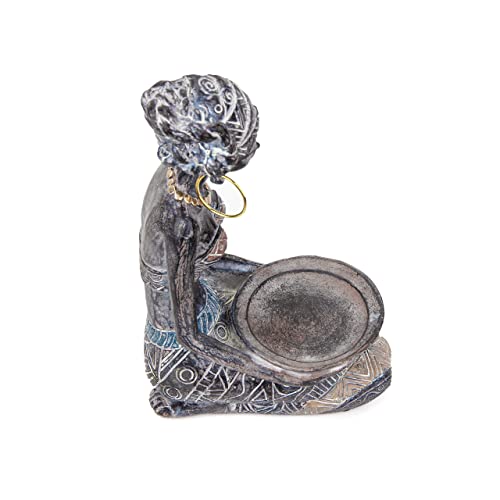African Statue For Home Decor Accents,African Statues And Sculptures For Living Room Shelf Mantle Bedroom Bookshelf Office Desk Modern Decoration,African Decor For Shelves Women Figurine Antique Color #TOP2