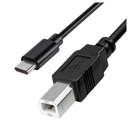 USB B to USB C 3.3FT Printer Cable, Nylon USB B to C Cord for MacBook Pro/Air, MIDI Cable Compatible with Yamaha Piano Keyboard, DAC, DJ Controller for iPad