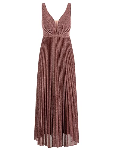 ApartFashion Damen Abendkleid Kleid, Dunkelrose-metallic, 46 EU