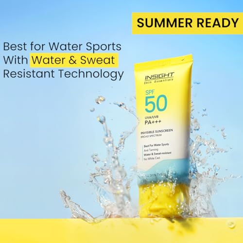 Image of INSIGHT Invisible Gel Sunscreen SPF 50 | PA+++ Broad Spectrum | No White Cast, Oil-Free, Non-Comedogenic, Water & Humidity Resistant | Lightweight & Hydrating Sun Protection for All Skin Types
