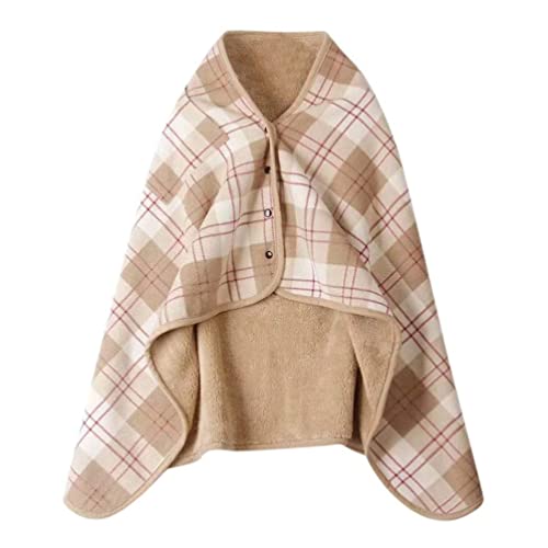 EHVYBDX Manta para silla de ruedas, chal multifunción, chal para el hombro, cálida, para casa, oficina, dormitorio, coche, viaje, metro, avión, para mujer, uso en invierno