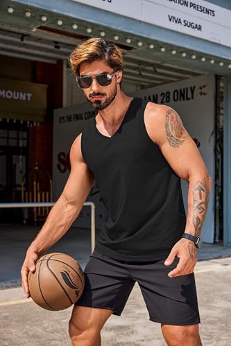 COOFANDY Men's Workout Tank Top V Neck Gym Sleeveless Muscle T Shirts Textured Casual Tank Tops Summer4