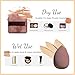 BS-MALL Kabuki Brush Makeup Sponge Set 8 Pcs with Foundation Powder Brush Powder Puff Essential Tools for Flawless Makeup Application